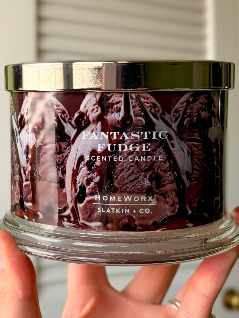 HomeWorx Fantastic Fudge Scented Candle - Chocolate Brown 3 Wick 14oz